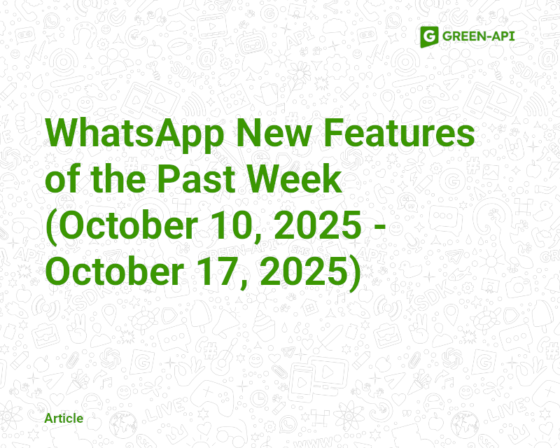 New features in WA